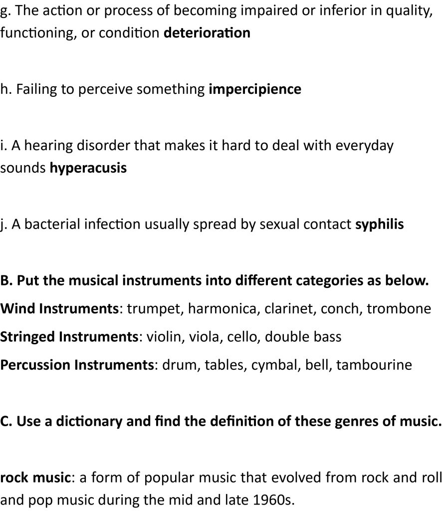 music and creation exercise